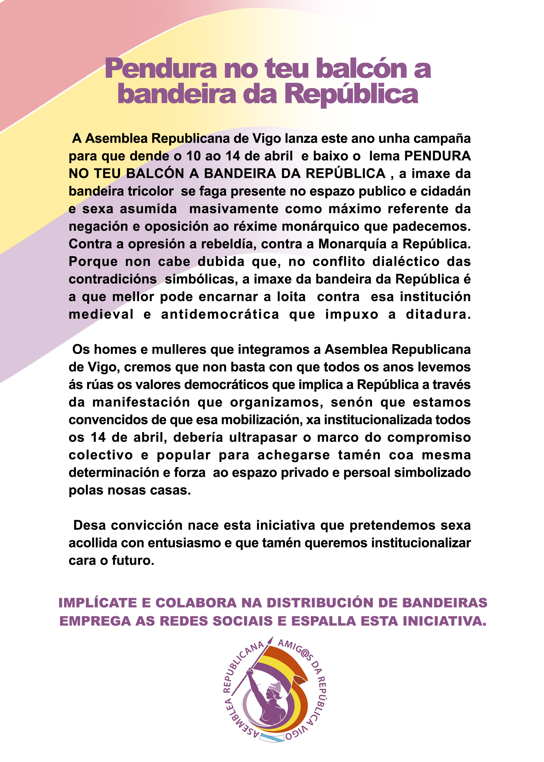 DECLARACION DA  ASEMBLEA REPUBLICANA DE VIGO
